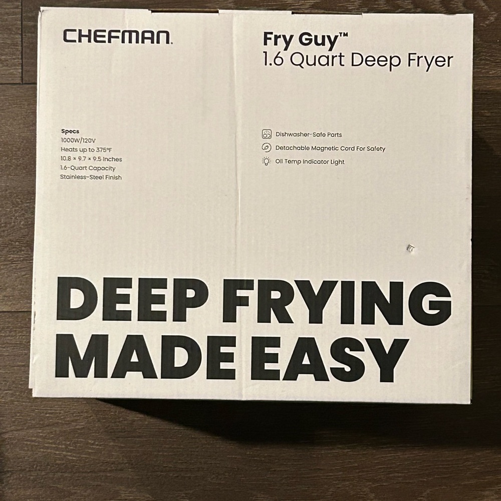 Chefman Fry Guy 1.6 Stainless Steel Deep Fryer small NWOT - Picture 12 of 16